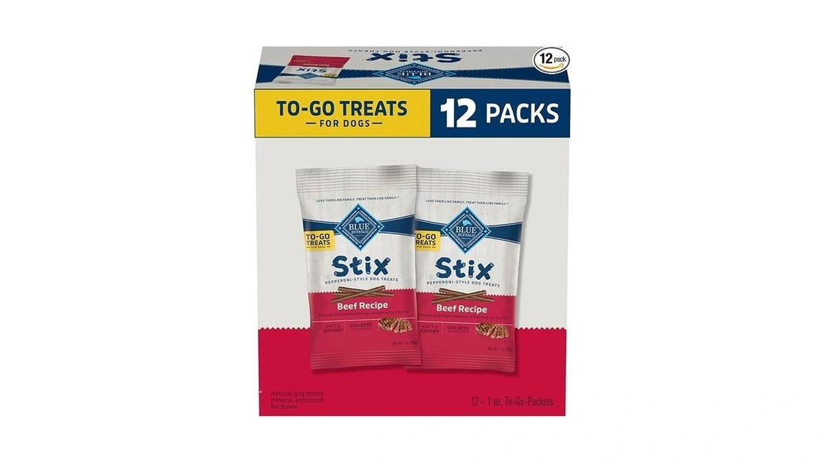 Blue Buffalo Stix Natural Soft Moist Dog Treats Togo Beef