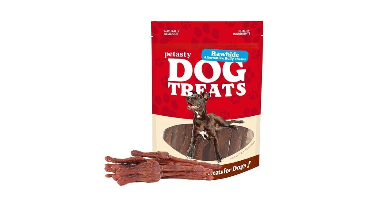 Petasty Rawhide Free Dog Chews,7inch Bully Sticks Alternative Healthy Treats