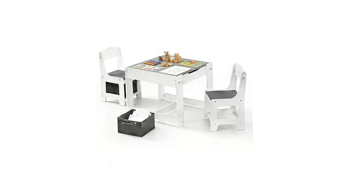 Pterying Wood Toddler Table And Chair Set - Kids Table