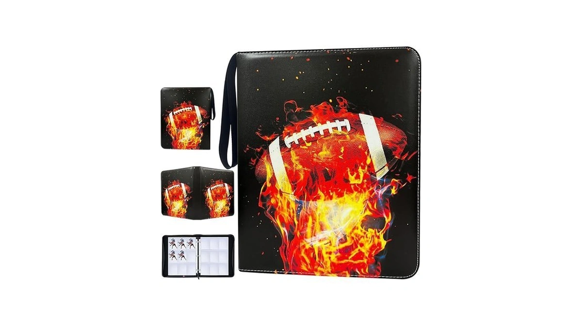 Football Card Binder With Sleeves 900 Pockets, Collectible Football Card
