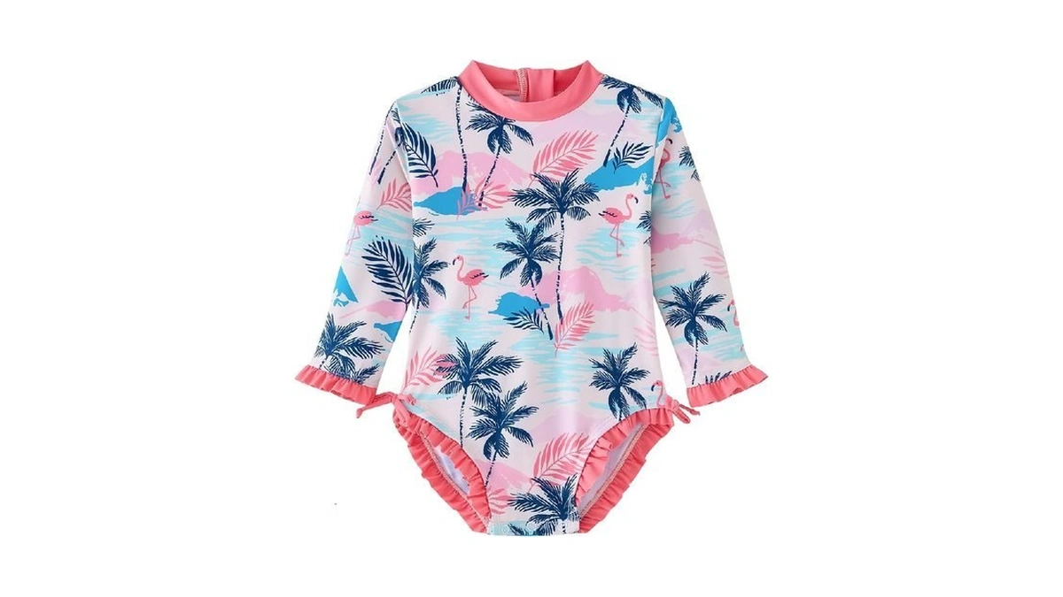 Umelok Baby Girl Rashguard Swimsuit Infant Rash Guard Swimwear Upf