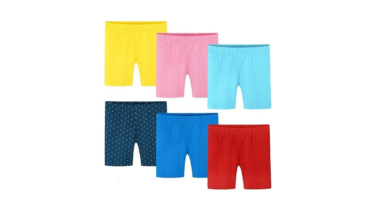 Ruisita 6 Pack Baby Toddler Girls Cotton Bike Shorts Soft