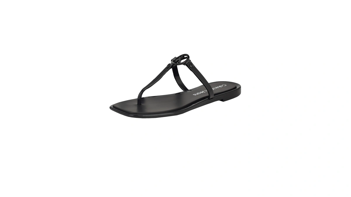 Calvin Klein Women's Edhen Sandal, Black 001, 7