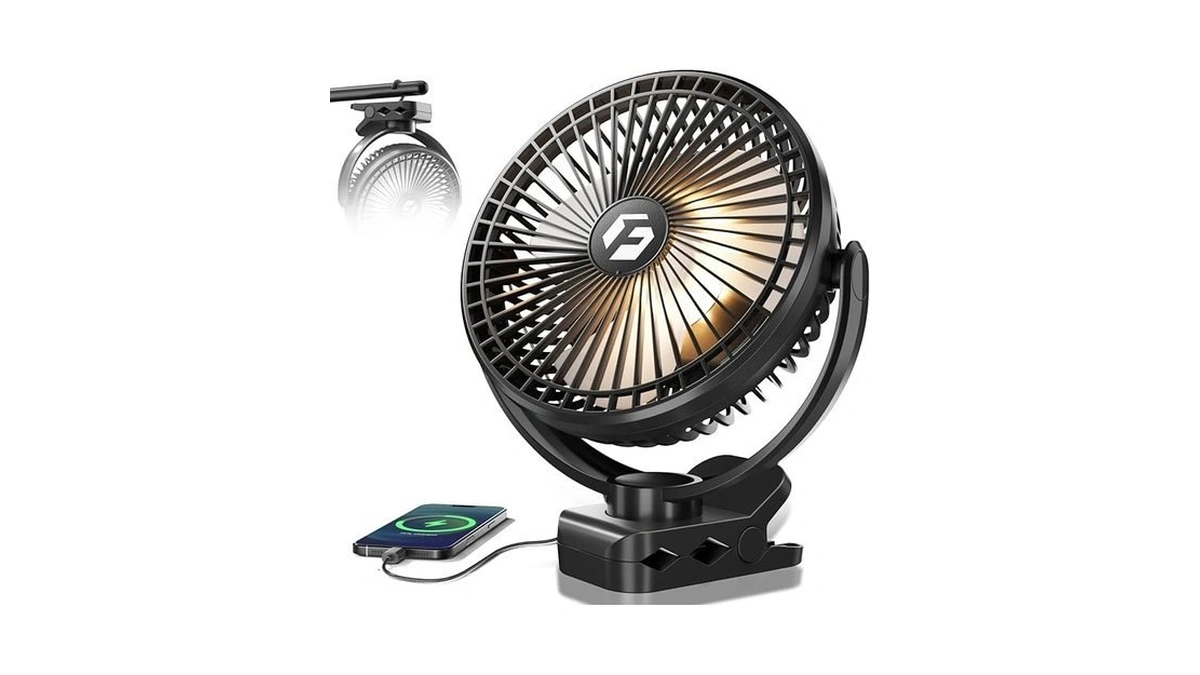 Frizcol 20000mah 8 Inch Portable Clip On Fan,battery Operated Golf