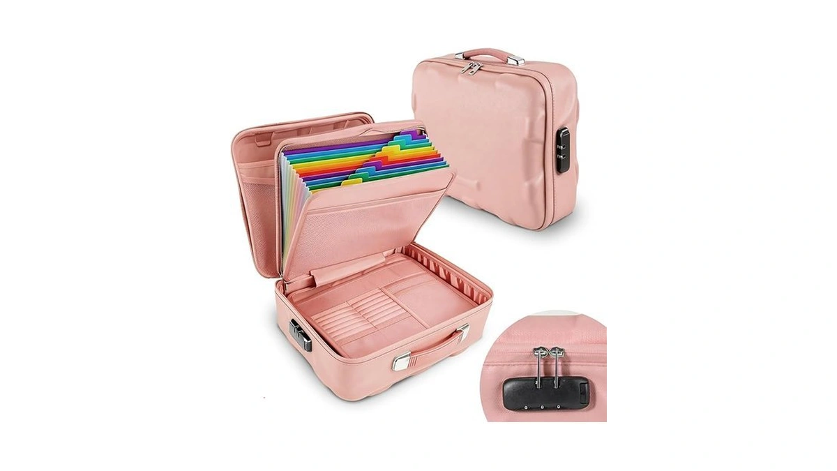 Fireproof Document Box, Hard Case Fireproof File Organizer Box With