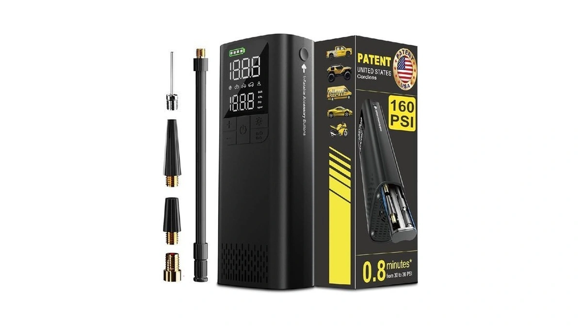 Bbd Car Tire Inflator Portable Air Compressor,0.8 Min Full Inflation