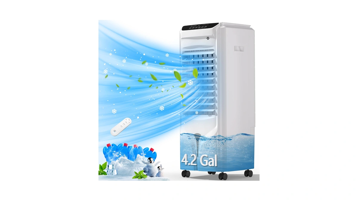 Swamp Cooler, 1800 Cfm Windowless Portable Air Conditioner With 4.2
