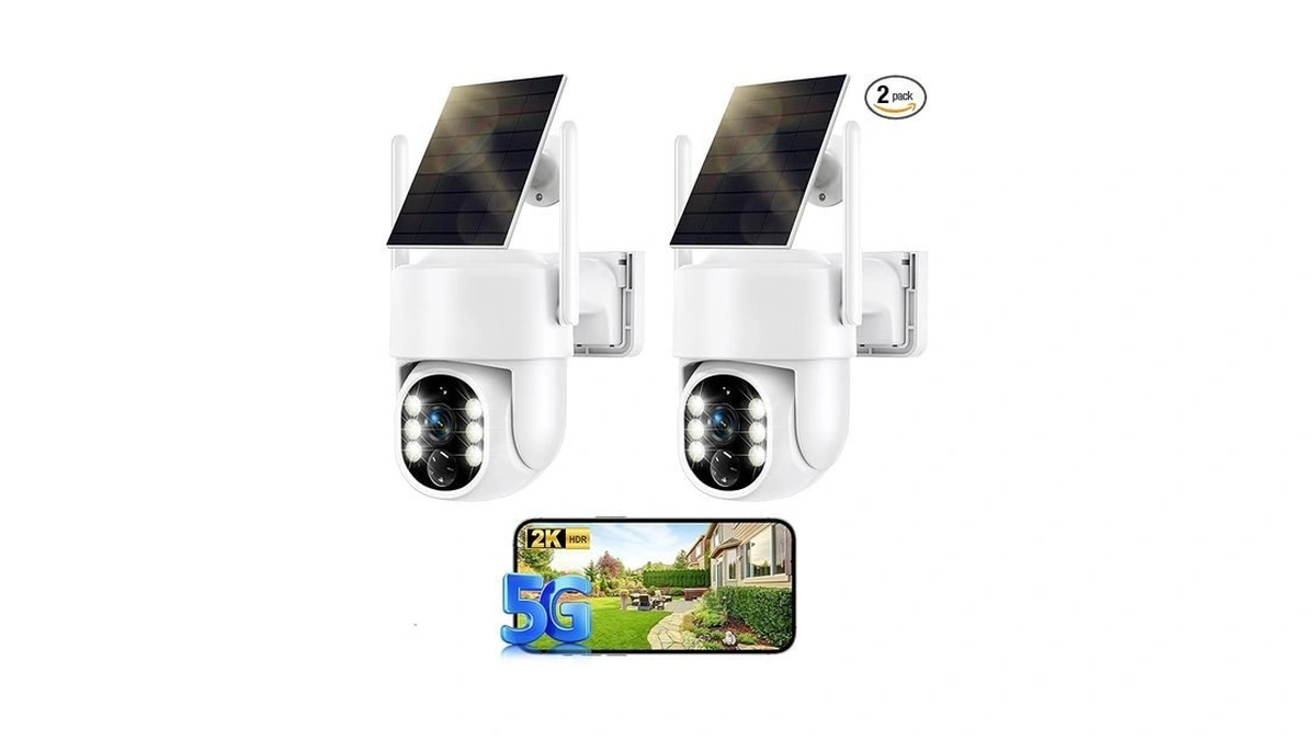 Noaheye Solar Security Cameras Wireless Outdoor, 5g&2.4ghz Cameras For Home
