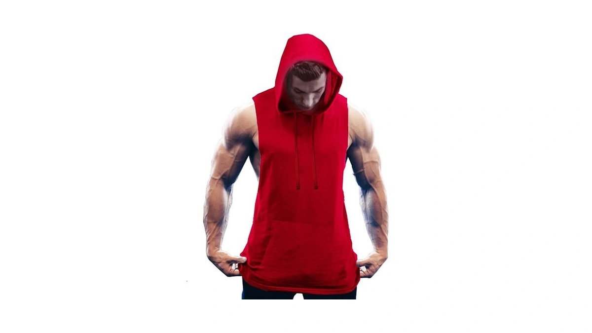 Coofandy Men's Workout Hooded Tank Tops Bodybuilding Muscle T Shirt