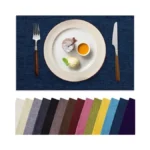 Aironment Placemats Set Of 4, Bilayer Thickened Linen Place Mats