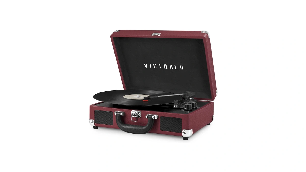 Victrola Journey Bluetooth Portable Suitcase Record Player – With Built-in