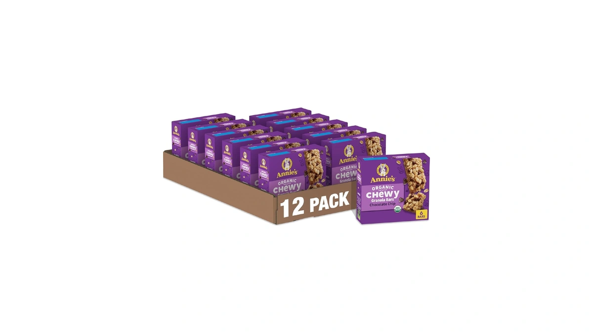 Annie's Organic Chewy Granola Bars, Chocolate Chip, 6 Bars, 5.34