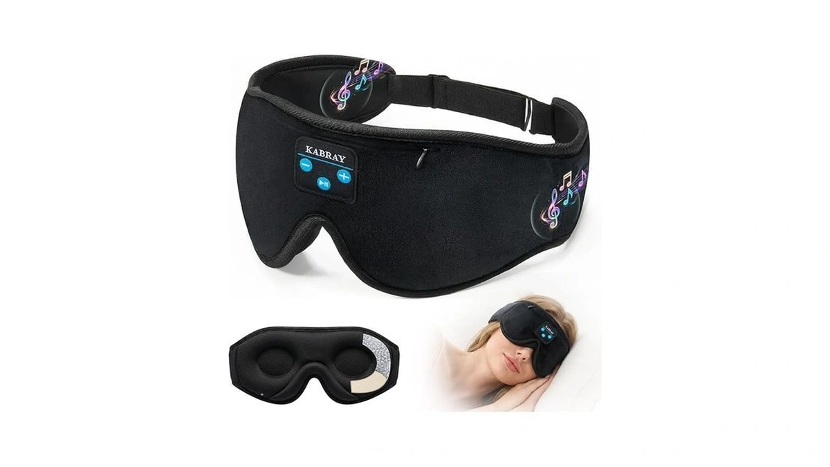 Sleep Mask Bluetooth Sleeping Headphones, 3d Contoured Gentle Pressure Sleep