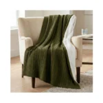 Cable Knit Throw Blanket For Couch, Sofa, Or Bed -