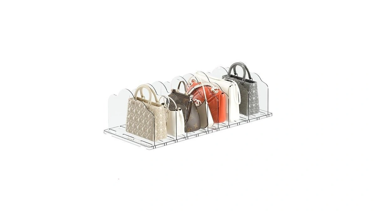 Antowin 2 Pack Clear Adjustable Purse Organizers For Closet, Shelf
