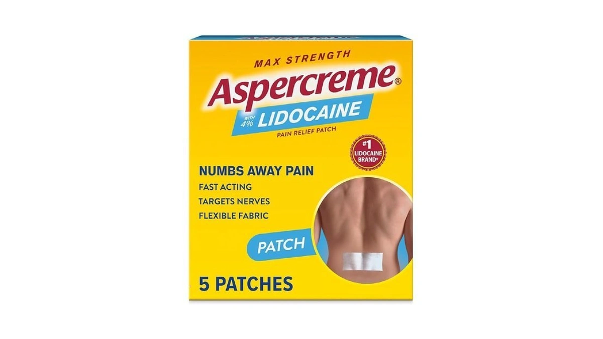 Aspercreme Max Strength Lidocaine Pain Relief Patch (5 Count) For