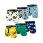 Zebricolo Dino Theme Boys Boxer Briefs - Soft Cotton Boys