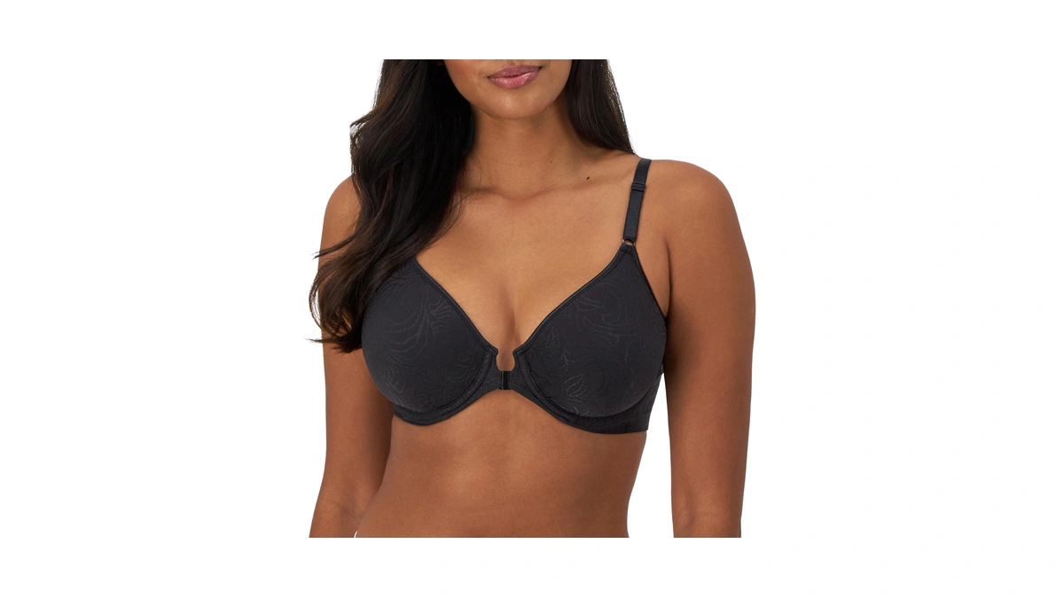 Bali Women's Comfort Revolution Front-close Shaping Underwire Bra, Black,40c