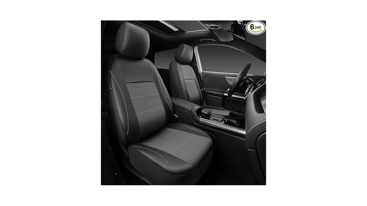 Horse Kingdom Faux Leather Two Front Car Seat Covers, 2