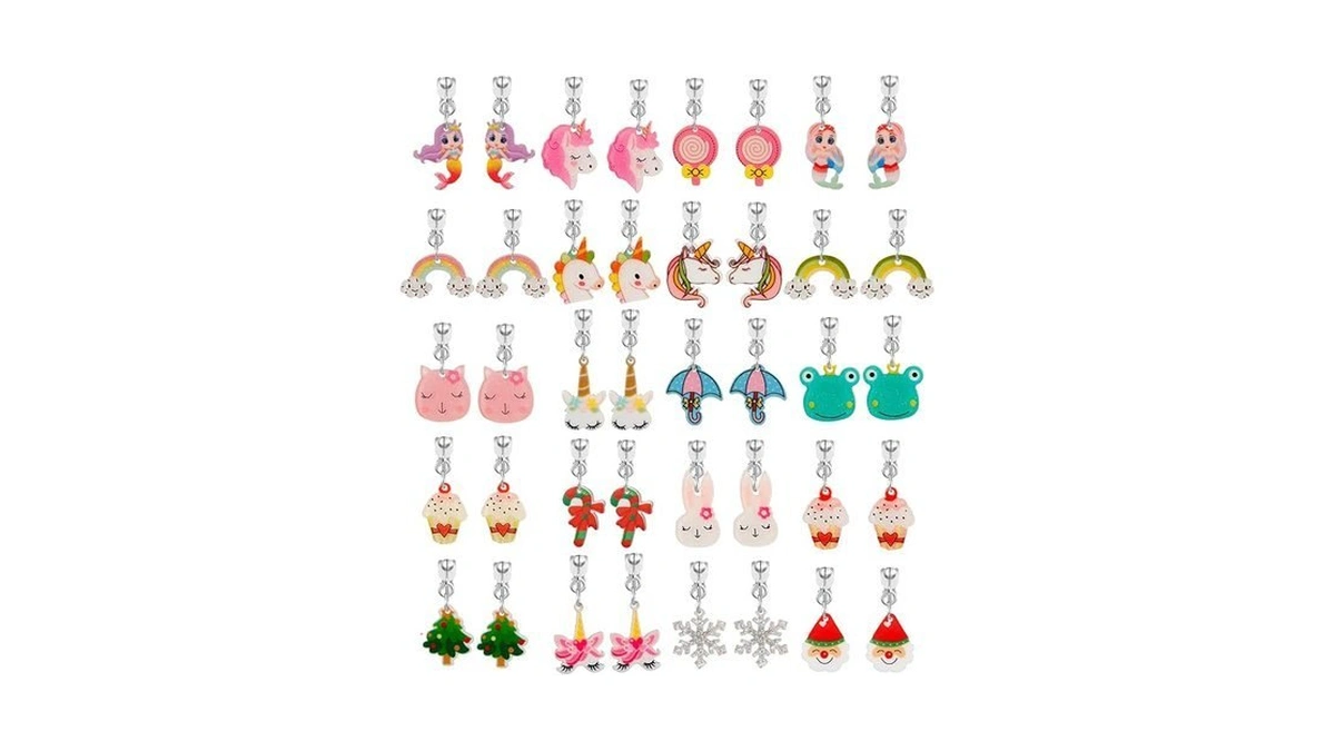 20 Pairs Clip On Earrings -cute Clip Earrings Hypoallergenic,dress-up Accessorie（style