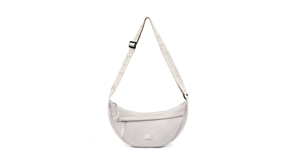 Pomelo Best Nylon Crescent Crossbody Bag For Women And Men,