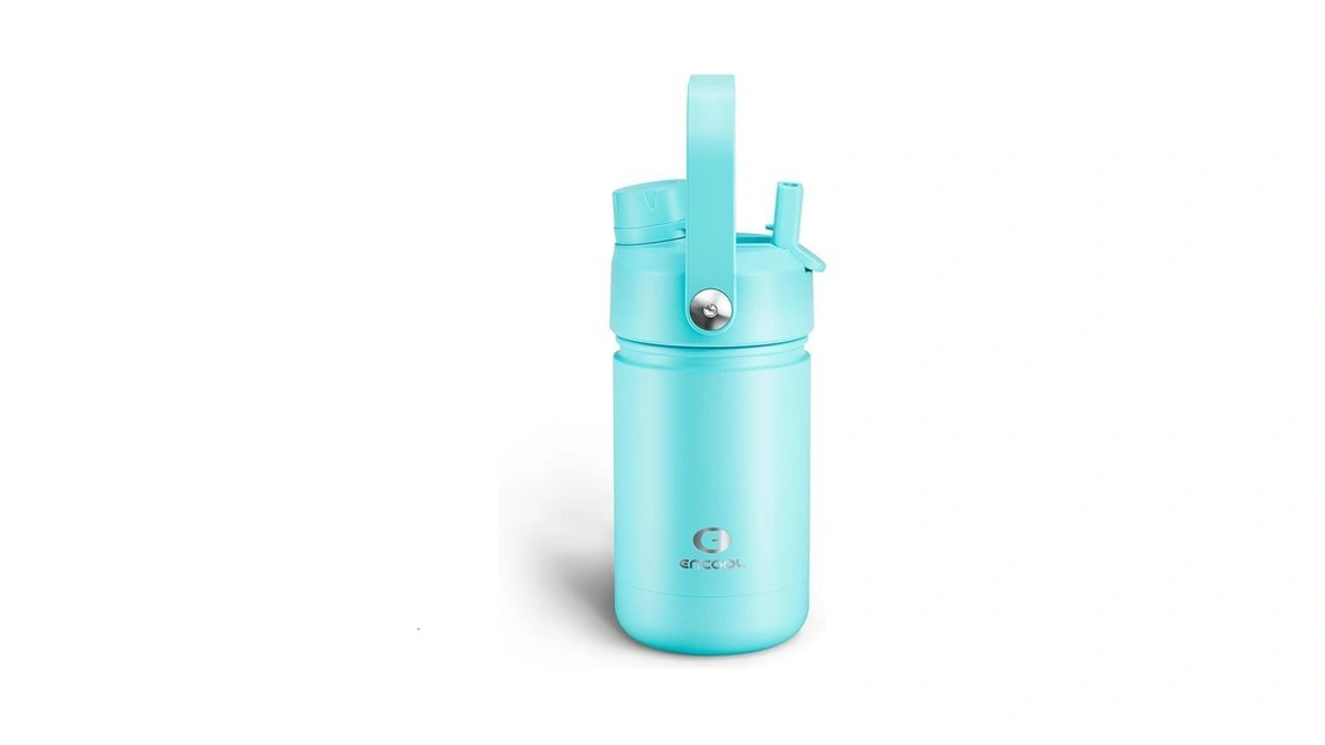 Kids Insulated Water Bottle With Straw - 12oz Stainless Steel