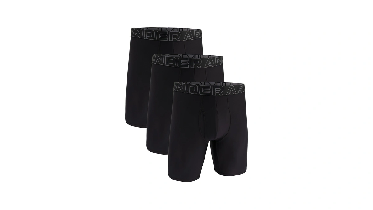 Under Armour 3-pack Performance Tech Solid 9" Boxer Briefs Black
