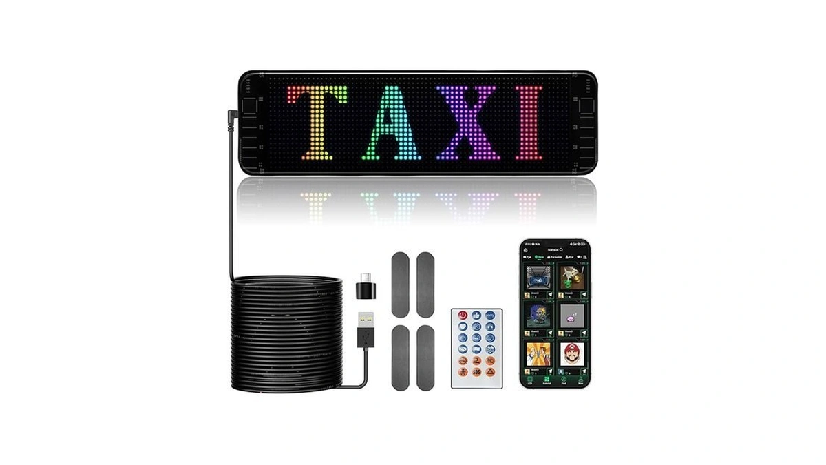 Led Light Signs For Car, 13''x 3'' Flexible Led Matrix
