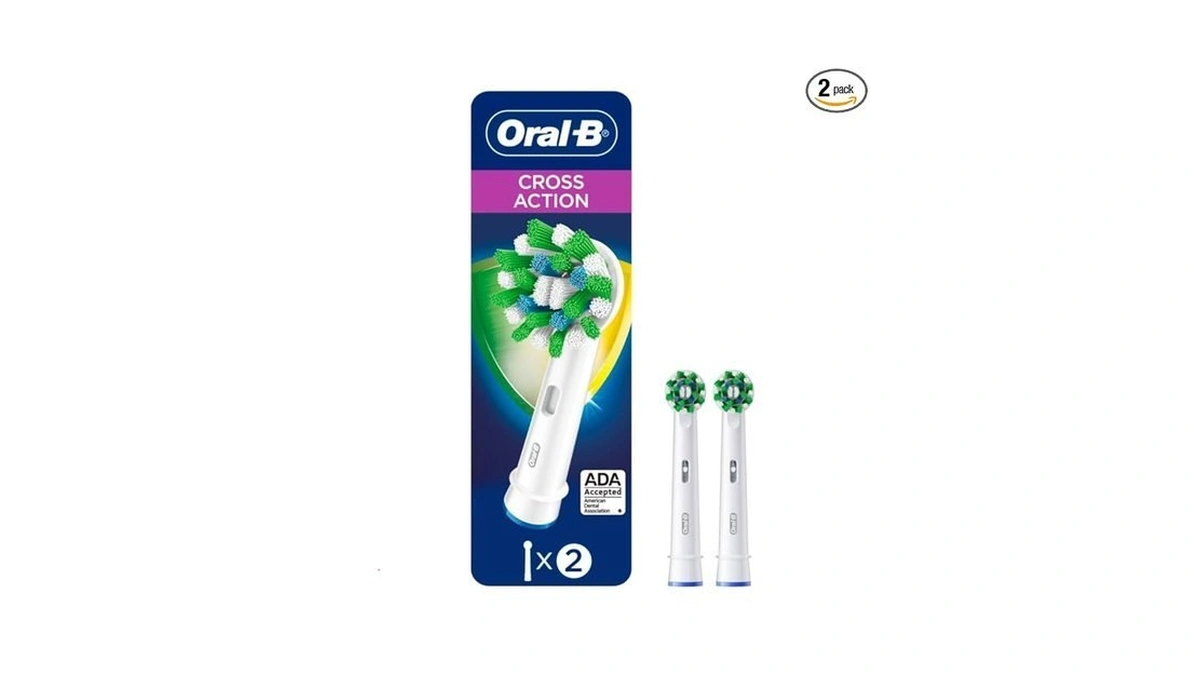 Oral-b Crossaction Electric Toothbrush Replacement Brush Heads Refill, 2ct (packaging