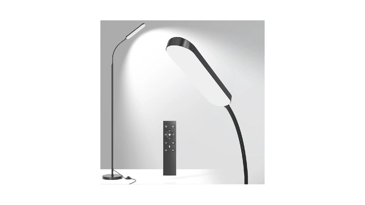 Floor Lamp, Led Floor Lamp With Remote Control Foot Switch