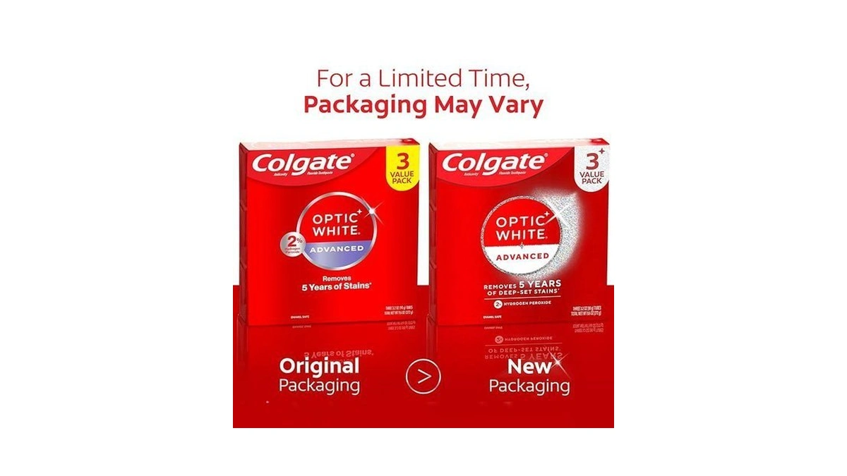 Colgate Optic White Advanced Hydrogen Peroxide Toothpaste, Teeth Whitening Toothpaste