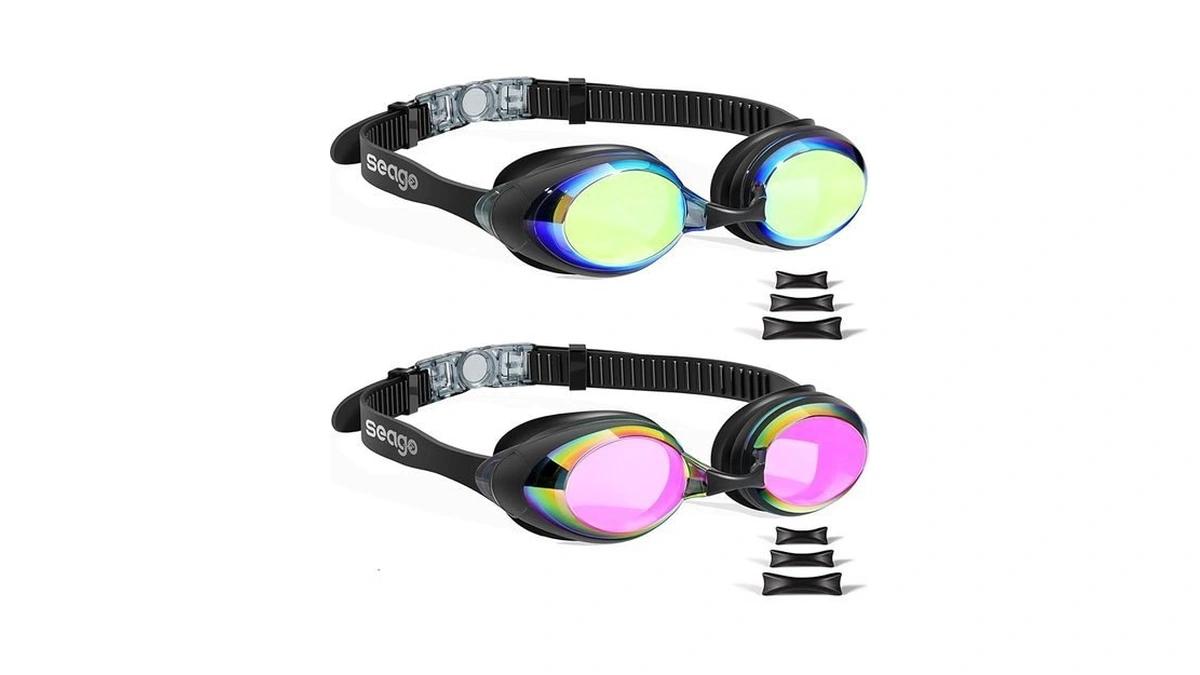 Seago Swimming Goggles 2 Pack Swim Goggles Anti Fog Goggles