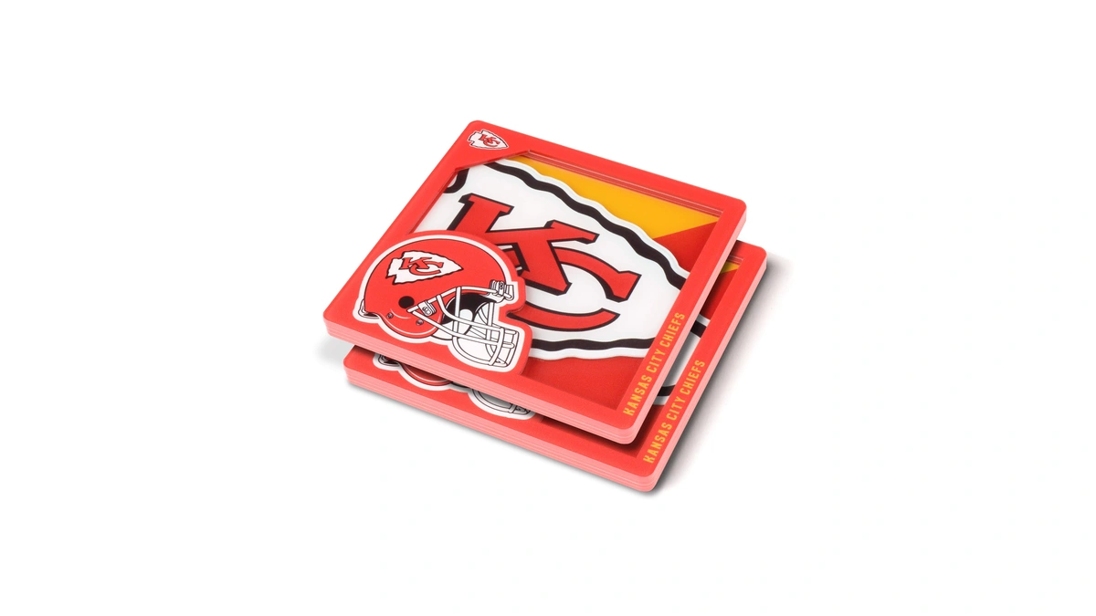 Youthefan Nfl Kansas City Chiefs 3d Logo Series Coaster 4"