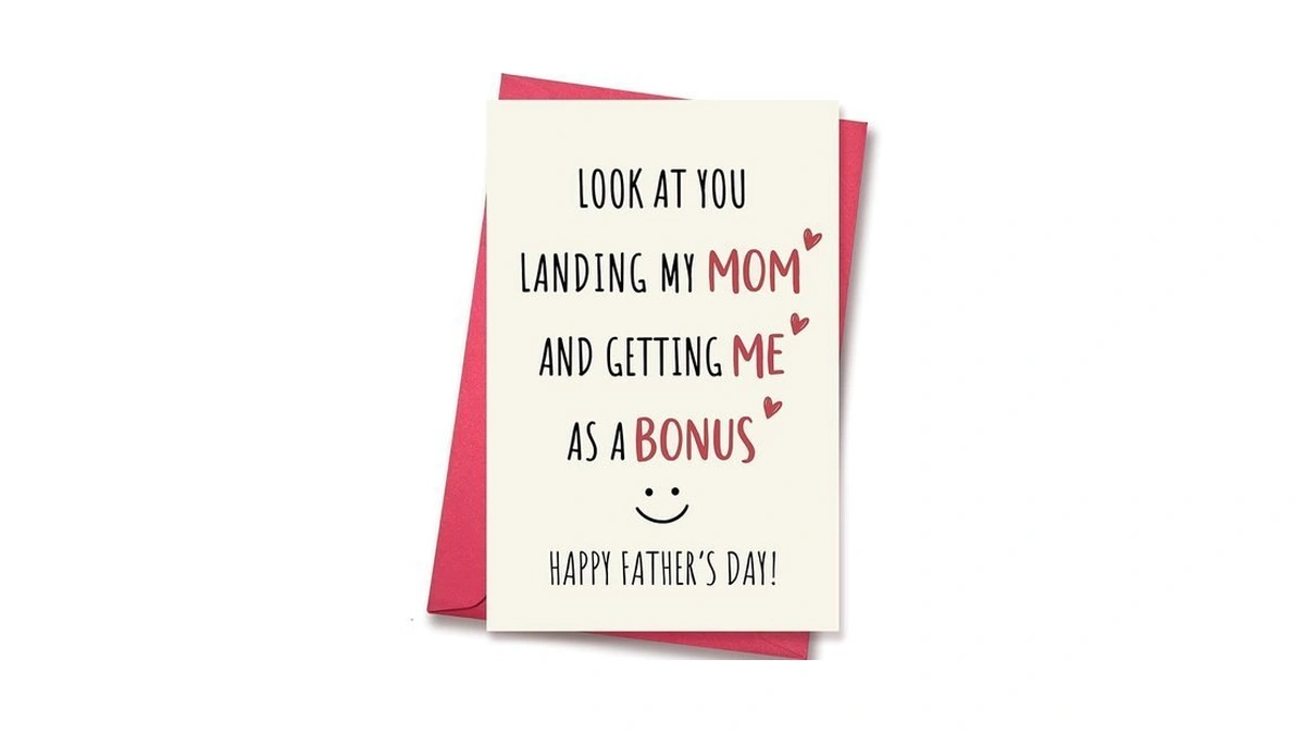 Bryubr Funny Fathers Day Card For Stepdad From Daughter Son: