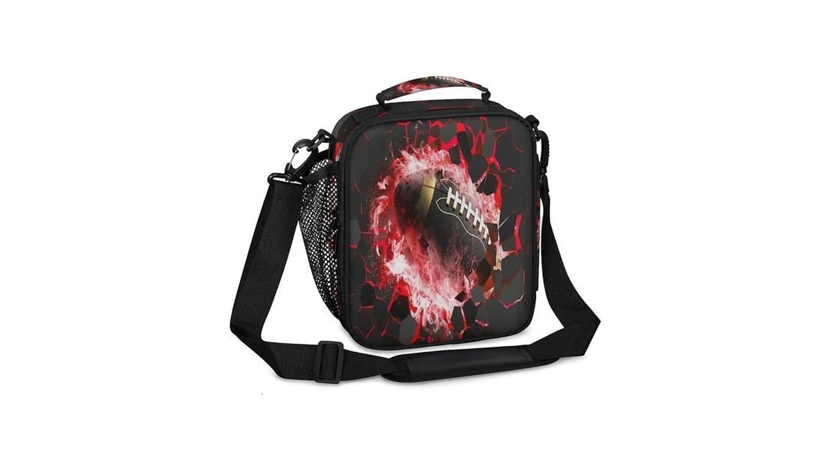 Kathrynaya Kids Lunch Bag For Boys American Football Insulated Lunch