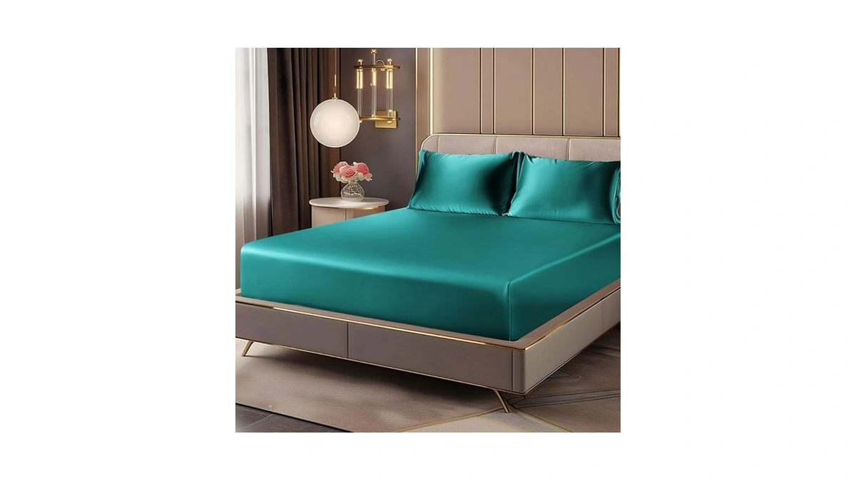 Bedelite Satin Fitted Sheet And Pillowcases Set, Luxury Soft Similar