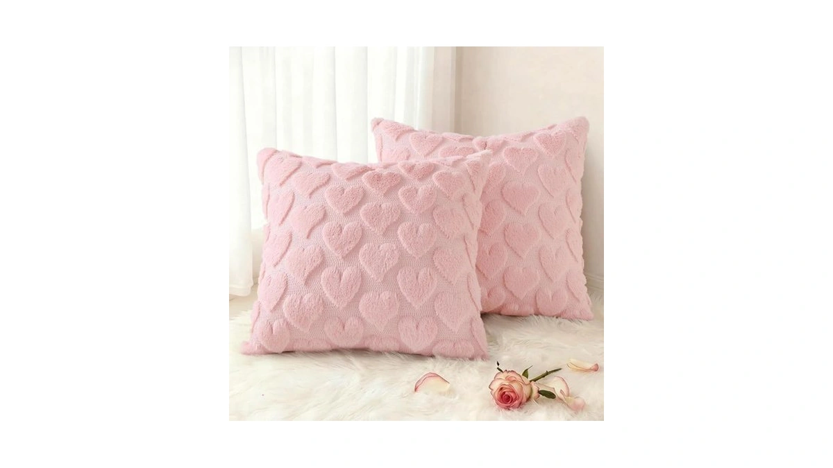 Decoruhome Valentine’s Day Soft Plush Throw Pillow Covers 18x18 Inch