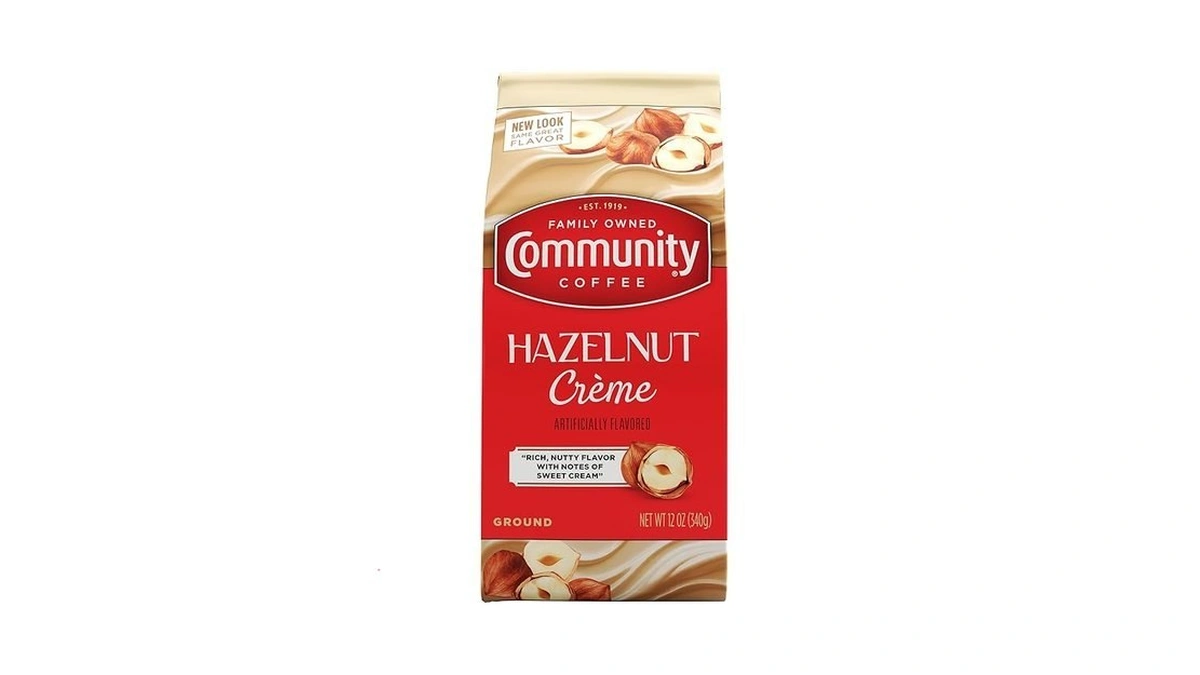 Community Coffee Hazelnut Creme Flavored 12 Ounce, Medium Roast Ground
