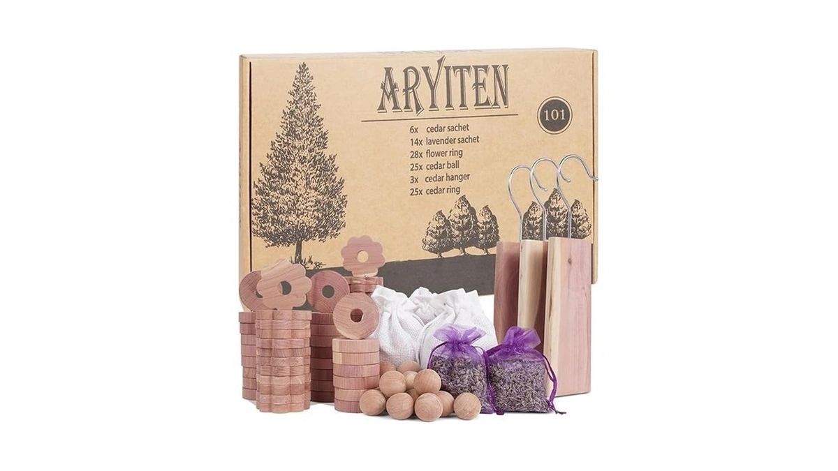Aryiten Cedar Balls For Clothes Storage, Aromatic Scent Cedar Wood