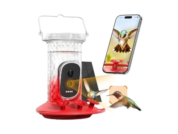 Grebilux Smart Hummingbird Feeder Camera With Ai Identification, 2.5k Hd