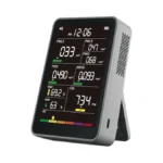 Professional Indoor Air Quality Monitor With Aqi Alerts, Portable Real-time