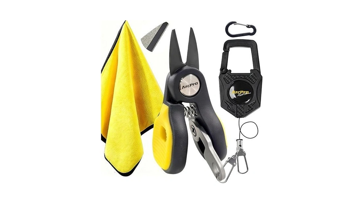 Arcpro Titanium-coated Fishing Line Cutter Saltwater Set, Fishing Scissors For