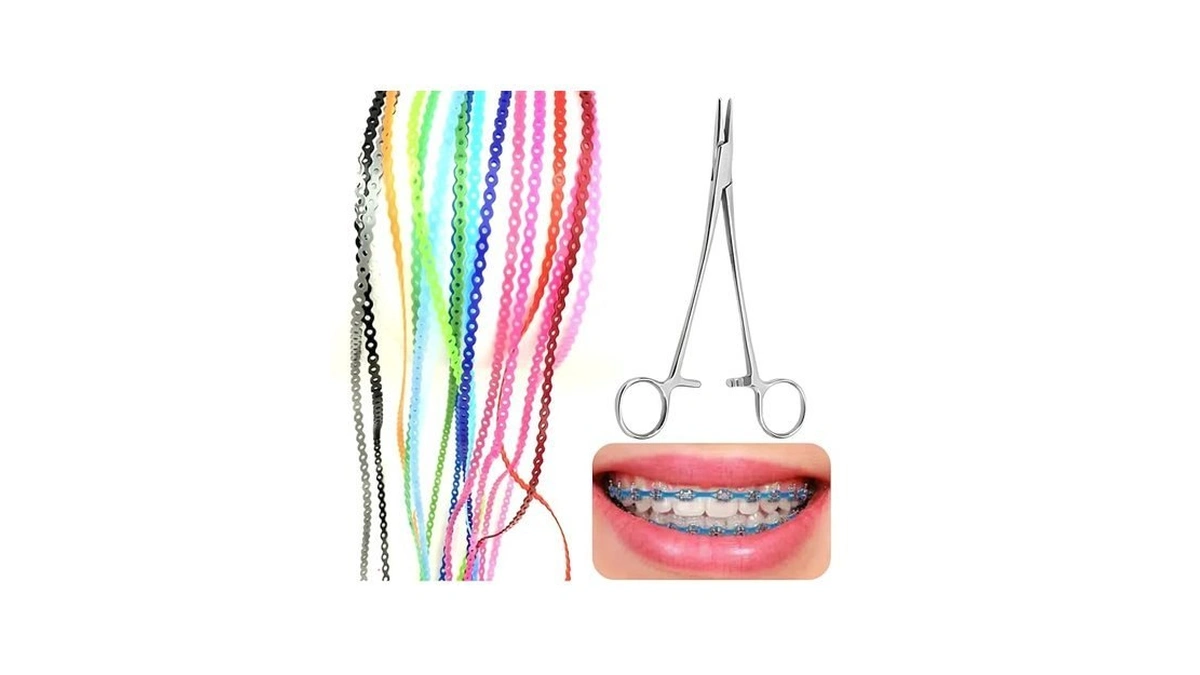 2bdent 20-pack Colorful Power Chains(continuous) For Braces, 20cm Orthodontic Elastic