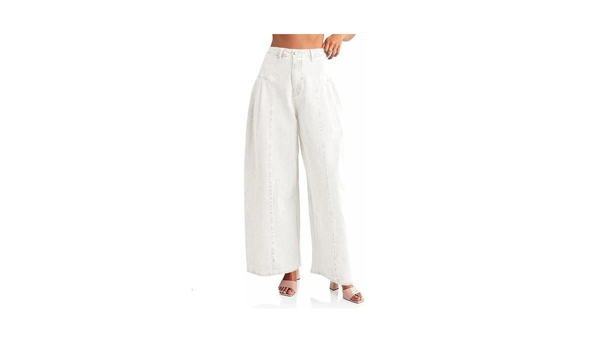 Plnotme Womens Baggy High Waisted Jeans Loose Boyfriend Wide Leg