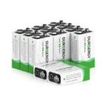Durnergy 9v Batteries 12 Pack, 10-year Shelf Life, 9v Battery