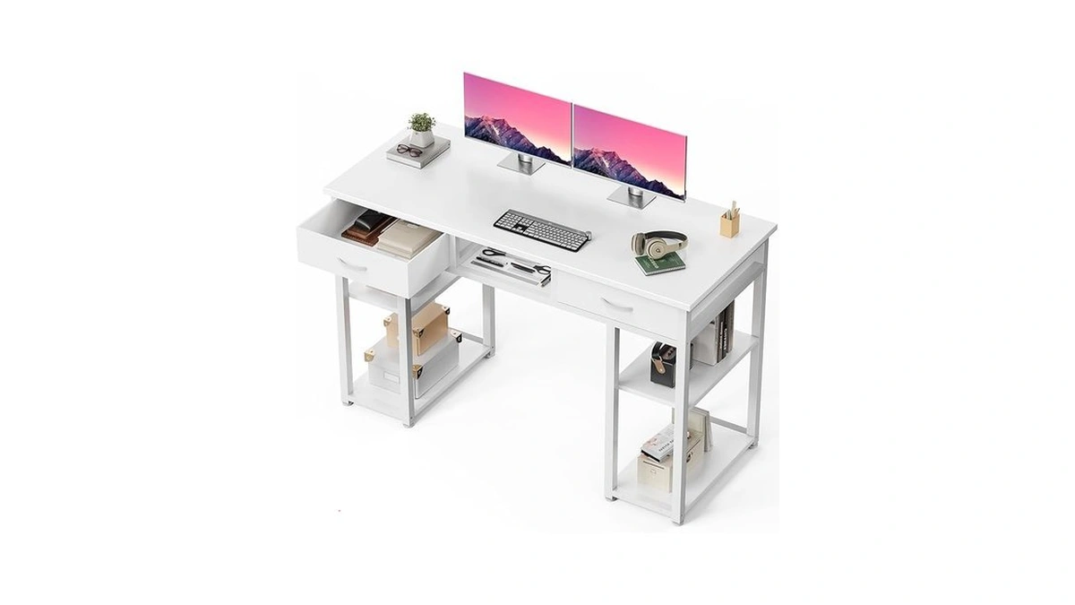Happymont 48" Small Gaming Desk With Drawers, Home Office Computer