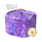 Cat Water Fountain Purple: Automatic Flower Pet Water Fountain For