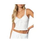 Women Camisole Tank Tops Lace Trim Slim Fit Cami Tops