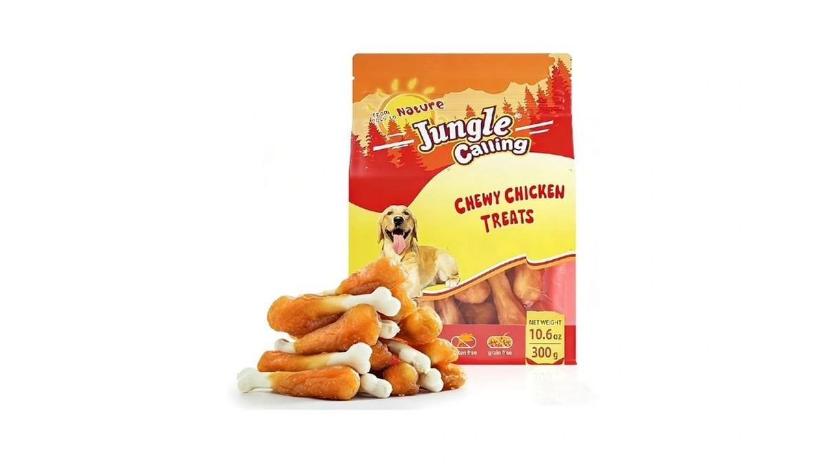 Jungle Calling Chewy Chicken Dog Treats Rawhide Free Real Chicken