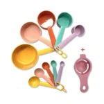 Plastic Measuring Cups And Spoons Set - 10 Pcs Colorful